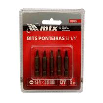 Bits Ponteira Fenda 1/4 Sl 4.0mm X 38mm Kit 5 Pçs - Mtx