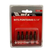 Bits Ponteira Fenda 1/4 Sl 4.5mm X 25mm Kit 5 Pçs F.l - Mtx Bits Ponteira Fenda 1/4 Sl 4.5mm X 25mm Kit 5 Pçs F.l - Mtx