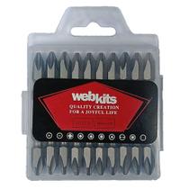 Bits Ponteira Phillips 65mm PH2 Imantado Ponta Dupla de Impacto 10 Peças Webkits