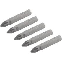 Bits Pozidrive com Encaixe de 1/4" e Ponta nº 2 de 38mm com 5 Peças - 3538302038 - VONDER