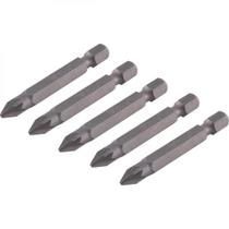 Bits pozidrive encaixe 1/4" pz2 50mm c/ 5 peças