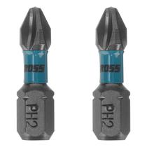 Bits torcao ph2, para ferramentas de impacto, aco cromo molibdenio, 25mm, 2pcs // gross Bits torcao ph2, para ferramentas de impacto, aco cromo molibdenio, 25mm, 2pcs // gross