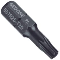 Bits Torx Sextavado Encapado 1/4" Gedore T25X25,4mm