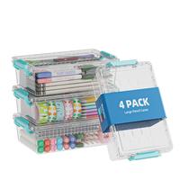 BiuLeon Kit com 4 Estojo de Lápis Extra Grande, Organizador de Estojo de Lápis de Plástico Transparente, Caixa para Giz de Cera e Marcadores, Organizadores Empilháveis para Artesanato e Material de Escritório (Verde) BiuLeon Kit com 4 Estojo de Lápis Extra Grande, Organizador de Estojo de Lápis de Plástico Transparente, Caixa para Giz de Cera e Marcadores, Organizadores Empilháveis para Artesanato e Material de Escritório (Verde)