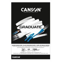 Bl Canson Graduate Desenho Preto 120g A4 20f