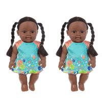Black African Black Baby Cute Curly Black 12 polegadas Vinil Baby Toy