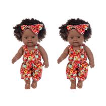Black African Black Baby Cute Curly Black 12 polegadas Vinil Baby Toy