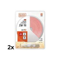 Black & decker kit 2 fita led neon 7w vermelho 5m plug 127v
