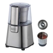 Black+Decker moedor elétrico grãos café gourmand gris Inox MG200 220v Black+Decker moedor elétrico grãos café gourmand gris Inox MG200 220v