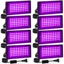 Black Light Akpgf, pacote com 8 lâmpadas negras LED de 50 W, holofote