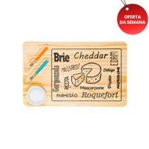 BLACK OFERTA KIT de Madeira Natural com pote e garfinhos Sortidos para Frios, Queijos, Petiscos, Cozinha, Mesa Posta