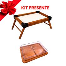 BLACK OFERTABLACK OFERTA KIT Mesinha e Porta Frios de Madeira Rustica tampa de Acrílico, café, Cozinha, Petiscos