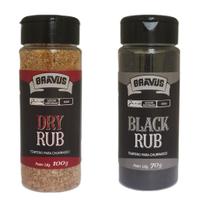 Black Rub Pote 70g e Dry Rub Pote 100g Bravus