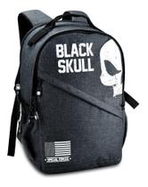 Black Skull Mochila Masculina Reforçada Notebook Saída Fone