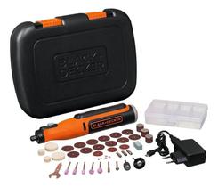 BLACKDECKER Micro Retífica à Bateria, com 35 Acessórios, Modelo BCRT8K35, 8V