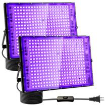 Blacklight Flood Light 300W, pacote com 2 unidades Indmird para Glow Party