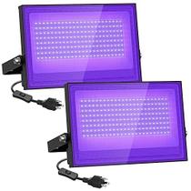 Blacklight Flood Light Onforu, pacote com 2, luz preta LED de 100 W