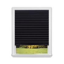 Blackout Pleated Paper Shade Redi Shade 36 x 72 cm, preto, pacote com 6 Blackout Pleated Paper Shade Redi Shade 36 x 72 cm, preto, pacote com 6