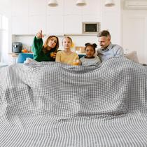 Blanket Bedsure Cooling Cotton Waffle Oversize King Grey Blanket Bedsure Cooling Cotton Waffle Oversize King Grey