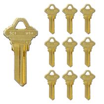 Blanks de Chave SUMMIT DOORWARE Schlage SC1 em Latão, Pacote com 10 Blanks de Chave SUMMIT DOORWARE Schlage SC1 em Latão, Pacote com 10