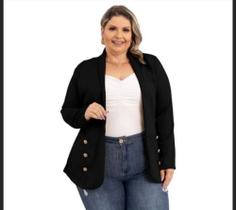 Blaser plus size feminina charmosa GG Blaser plus size feminina charmosa GG