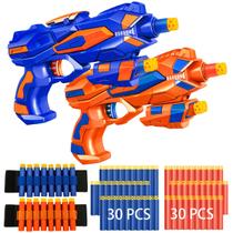 Blaster Guns Wordot - Pacote com 2 Pistolas e 60 Dardos de Espuma + 2 Pulseiras Blaster Guns Wordot - Pacote com 2 Pistolas e 60 Dardos de Espuma + 2 Pulseiras
