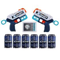 Blaster xShot Excel Double Kickback com 8 dardos e 6 latas ZURU