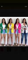 Blazer acinturado amarelo