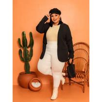 Blazer Alfaiaratia Plus Size Elegante Musso Terninho G1 G2 G3 Blazer Alfaiaratia Plus Size Elegante Musso Terninho G1 G2 G3