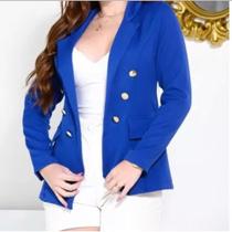 Blazer Alfaiataria Feminino Max/casaco com botoes, acinturado