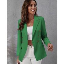 Blazer Alfaiataria Feminino Max/casaco com botoes, acinturado - Prestige