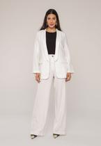 Blazer Alfaiataria Lapela Alongada Branco Salvatore Blazer Alfaiataria Lapela Alongada Branco Salvatore