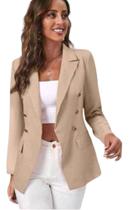 Blazer Alfaiataria Luxo Feminino Terninho Moda Evangélica