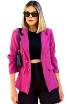 Blazer Alfaiataria Luxo Feminino Terninho Moda Evangélica