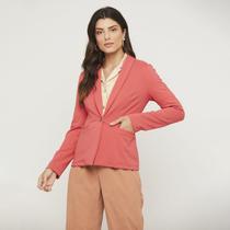 Blazer Alfaiataria Malha Power Rosa Coral Feminino Miss Joy 7244 Blazer Alfaiataria Malha Power Rosa Coral Feminino Miss Joy 7244