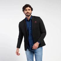 Blazer alfaiataria malha slim preto docthos