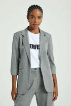 Blazer Alfaiataria Mini Xadrez My Place Blazer Alfaiataria Mini Xadrez My Place