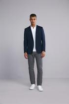 Blazer Alfaiataria Poliviscose Slim Fit - Azul Marinho