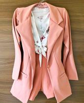 Blazer alfaiataria rosé tam g