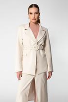 Blazer Alfaiataria Slim Capital - Natural