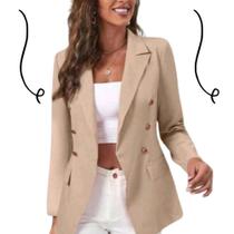 Blazer Alfaiataria Terninho Social com Botão Acinturado