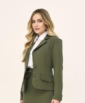 Blazer alfaiataria verde laura rosa -