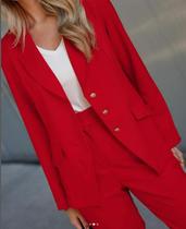 Blazer alfaiataria vermelho mikasa