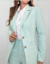 BLAZER ALFAIATARIA YEGRINA cor:Verde praiaTamanho:M
