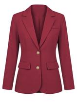 Blazer Allegra K Business Casual para mulheres vinho tinto tamanho L Blazer Allegra K Business Casual para mulheres vinho tinto tamanho L