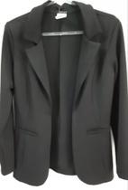 Blazer alongado tecido malha silk na cor preta tamanho p Blazer alongado tecido malha silk na cor preta tamanho p