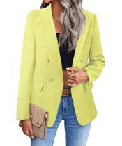 Blazer amarelo para mulheres Blazer verde feminino verde escuro verde claro blusas verde-limão blazers jaquetas roupas amarelo verde L