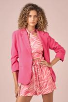 Blazer Basico 3/4 Carmin - Tamanho GG