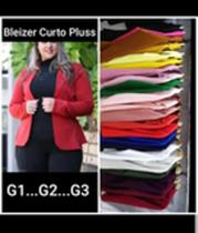 Blazer Blaser Plus Size Moda Tendência Elegante Feminino Clássico Charmosa Neopreme Extra