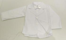 Blazer Branco com Camisa Social e Gravata Infantil 1 Anos Blazer Branco com Camisa Social e Gravata Infantil 1 Anos